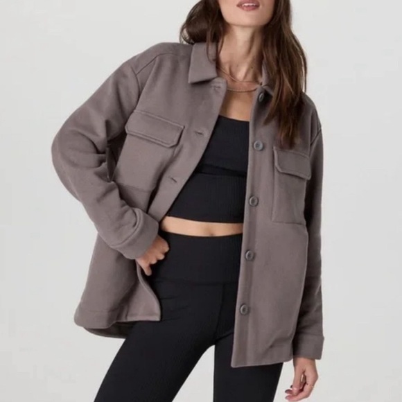 Vuori Women's Restore Shirt Jacket Size Small In Chia - Picture 10 of 10